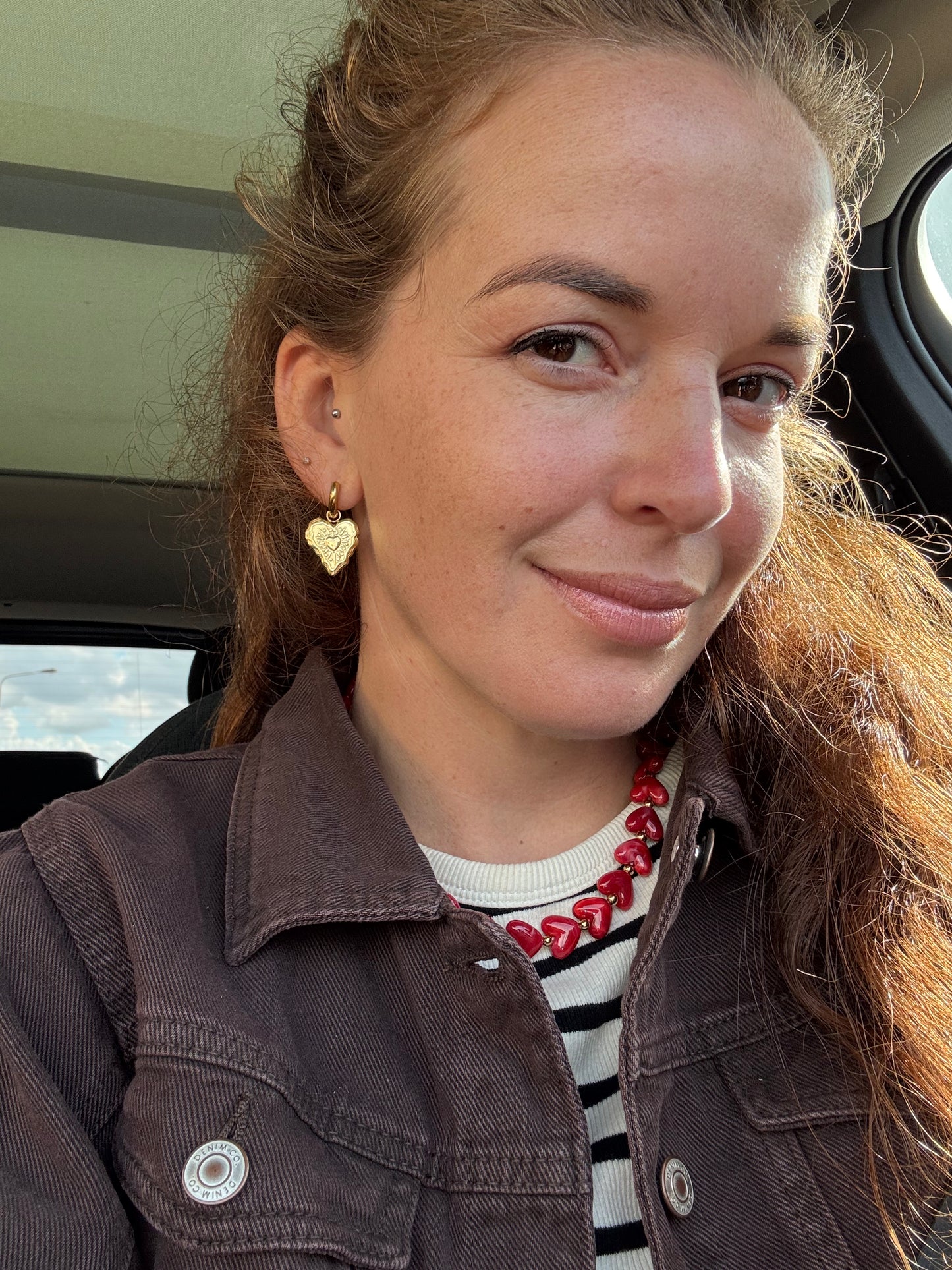 Hartjes oorbellen - Goud