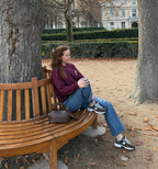 Paarse knitwear trui