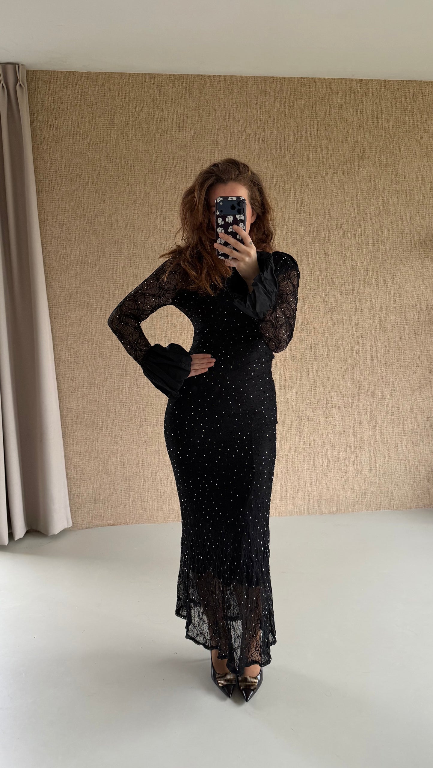 Zwarte jurk met stras