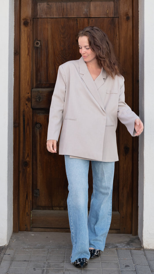 Oversized blazer beige