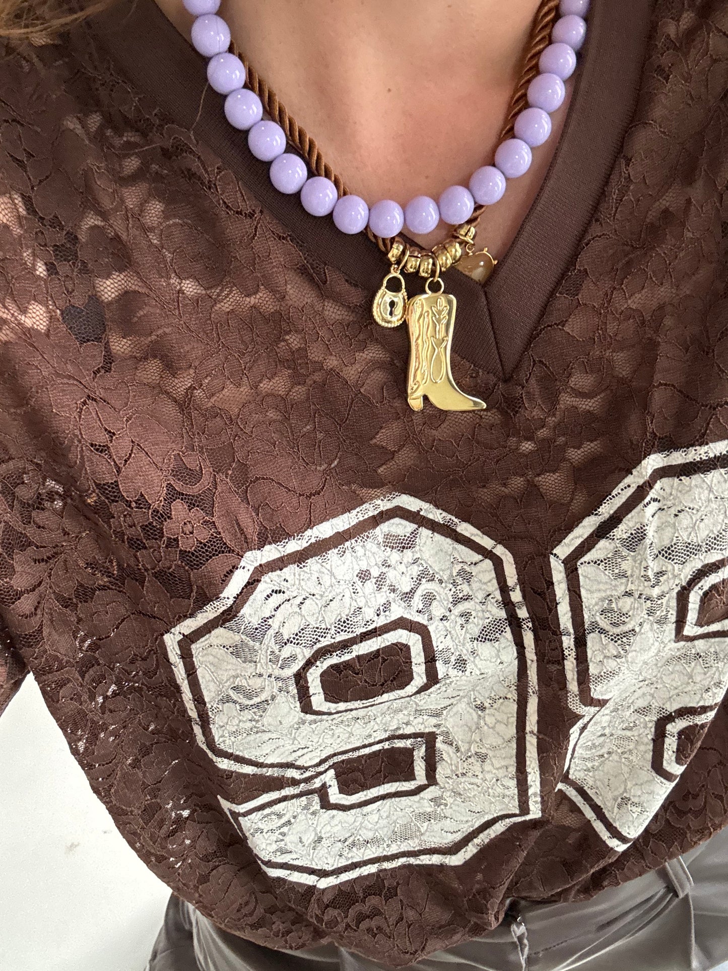 Kralen ketting - Lila