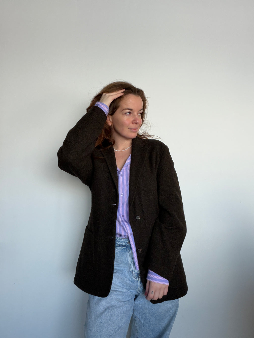 Oversized wollen blazer