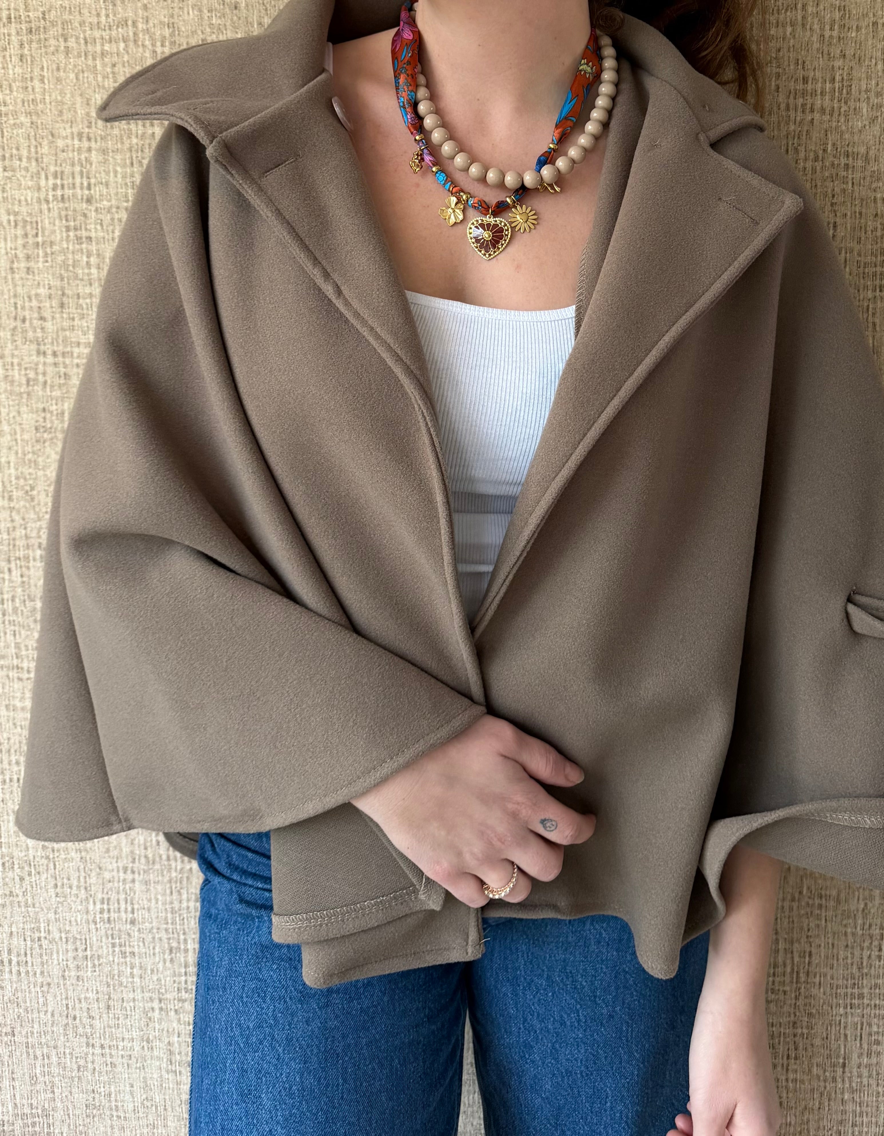 Kralen ketting - Beige