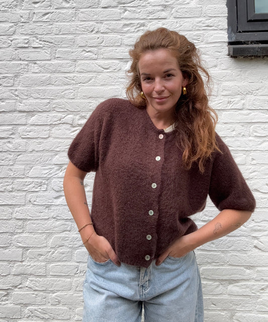 Chocolade bruin vest