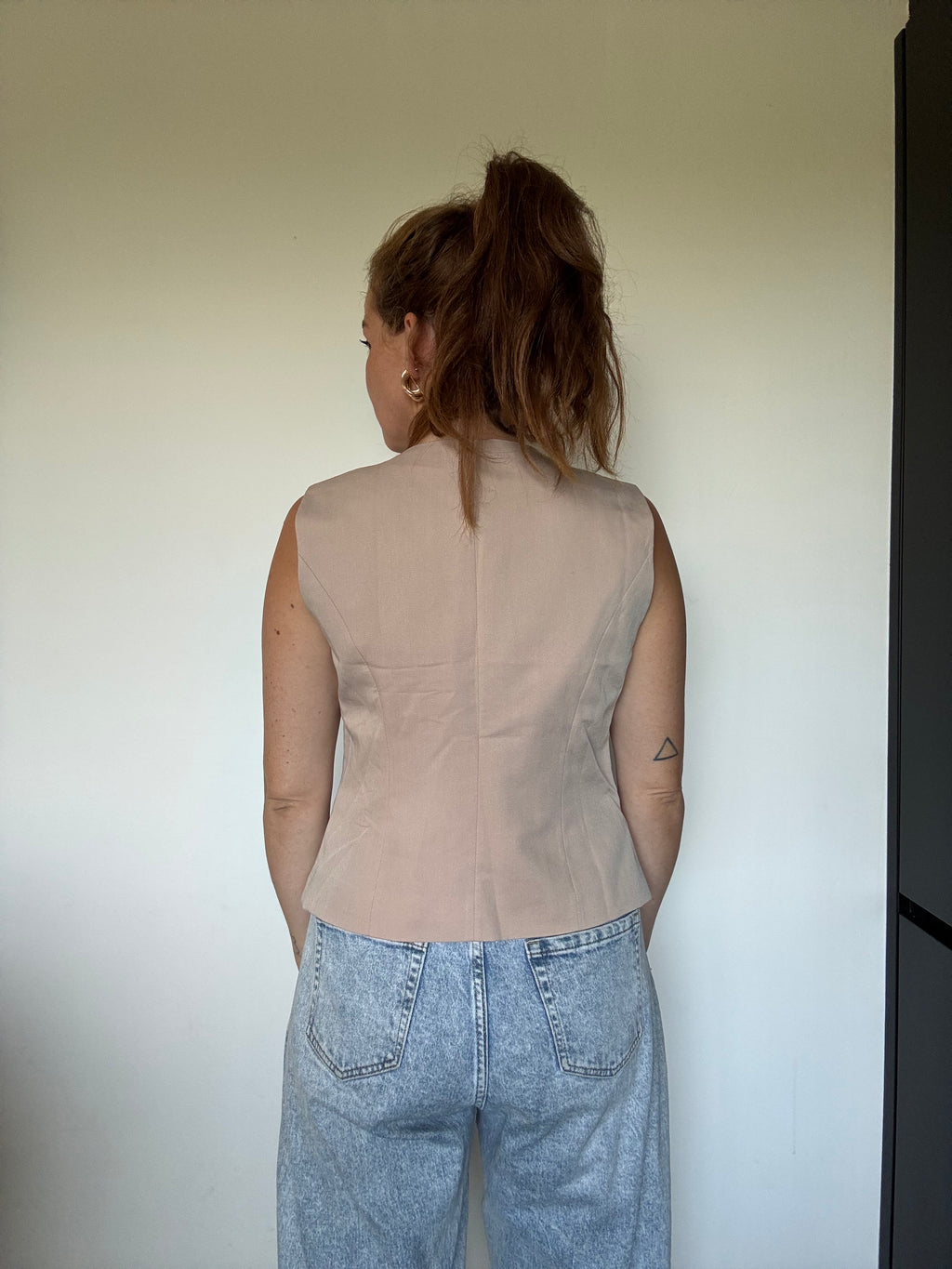 Top met knopen - Beige