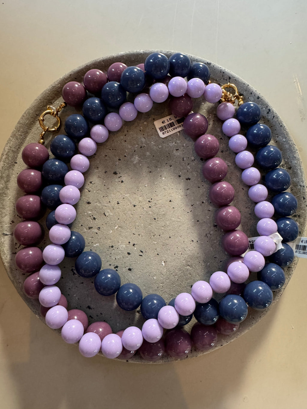 Kralen ketting - blauw